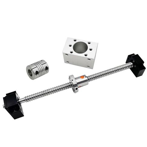 Linear Motion Ball Screw Machine Parts Rolled Ball Screw Set 1204 Ball Screw 600 700 800 900 1000 1100mm+SFU1204 Housing Bracket+ BK10 BF10 End Support + Coupling(1100mm) in Kuwait