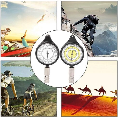 Measure Map Range Finder, 3.74 x 1.77 x 0.51in Distance Measuring Instrument, Aluminum Alloy Map Measuring Meter with Plastic Housing for Camping, Hiking, Cycling in Saudi Arabia
