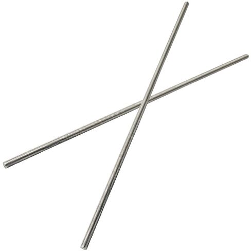 2 قطعة M8 × 250 مم قضيب ملولب 304 من الفولاذ المقاوم للصدأ، M8-1.25 درجة خيط مسمار شريط ملولب بالكامل، برغي آلة اليد اليمنى للتجميع الصناعي in Kuwait