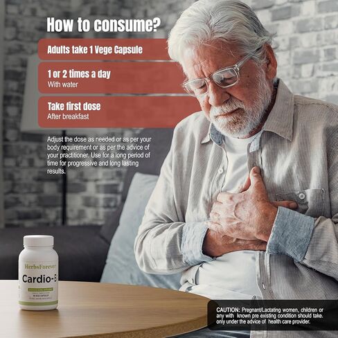 Herbsforever Cardio-B (Cardik-B) | Ayurvedic Herbal Supplement | 90 Vegan Capsules | 800 mg Concentrated Extract | Daily Herbal Support for Energy, Vitality & Wellness in Kuwait