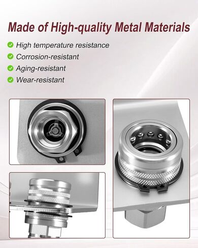1/2" Body ISO 5675 Pioneer Style Hydraulic Quick Connector, 1/2" NPT Female, Push to Connect Hydraulic Coupler with Mounting Bracket, Fit for Bobcat John Deere Skid Steer Attachments in Saudi Arabia