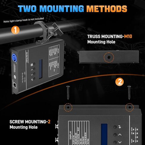 4-Port ArtNet to DMX Converter with PoE, 4-Universe Bidirectional Art-Net to DMX512 Node, 4-Channel Network Converter for Lighting Controller Interface, Rack & Truss Mountable in Kuwait