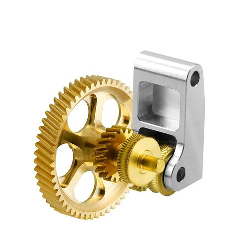Full Metal - Gold DLC - Slant Gear - Kit Brass Extruder Gear Compatible with BambuLab P1P/P1S/X1C/X1E 3D Printers,Golden RNC Nano Coating Hardened Steel Panda Extruder Gear in Saudi Arabia