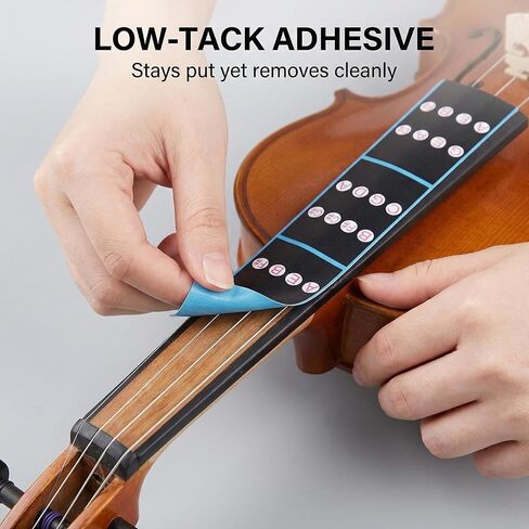 Violin Tape Fingerboard for 4/4 Violin, Position Marker Strips for First to Third Position, Removable Adhesive Guides for Practice, 3 Sheets in Saudi Arabia