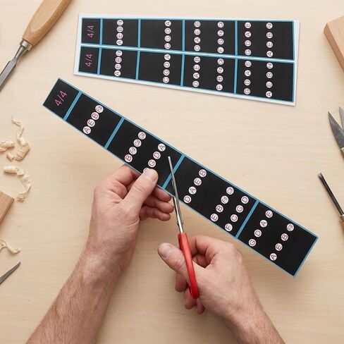Violin Tape Fingerboard for 4/4 Violin, Position Marker Strips for First to Third Position, Removable Adhesive Guides for Practice, 3 Sheets in Saudi Arabia