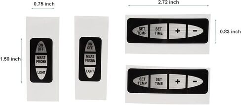 Label for Covering Button Holes, Fix for Masterbuilt Control Panel 9007140014 Button Overlay that Delaminates in Saudi Arabia