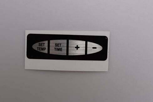 Label for Covering Button Holes, Fix for Masterbuilt Control Panel 9007140014 Button Overlay that Delaminates in Saudi Arabia