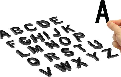 SmartSign Letter Stickers A-Z Kit Die-Cut Vinyl Letter Labels | 260 Pieces Kit, 6" Character Height, Black, Made in USA in Saudi Arabia