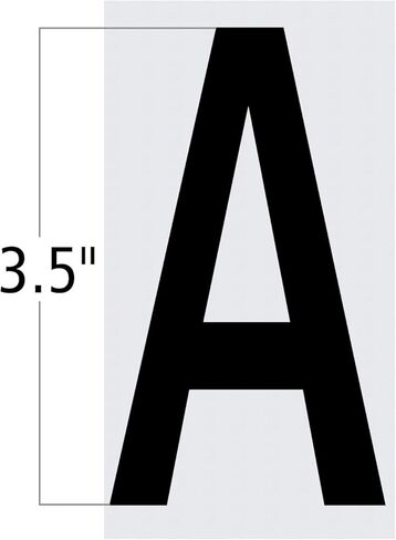 ملصقات حروف SmartSign A- Z ملصقات مايلر فينيل أبجدية | طقم مكون من 1300 قطعة، ارتفاع الشخصية 3.5 سم، أسود، صنع في الولايات المتحدة الأمريكية in Saudi Arabia