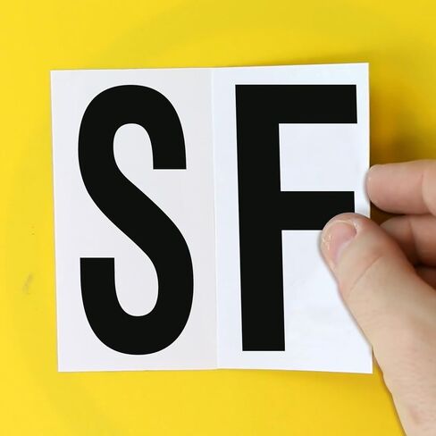 ملصقات حروف SmartSign A- Z ملصقات مايلر فينيل أبجدية | طقم مكون من 1300 قطعة، ارتفاع الشخصية 3.5 سم، أسود، صنع في الولايات المتحدة الأمريكية in Saudi Arabia