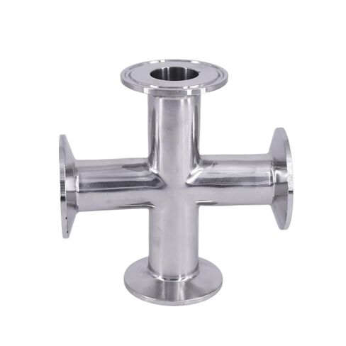 1" 25mm Pipe OD x 1.5" Tri Clamp Cross 4 Ways Splitter SUS 304 Stainless Fitting in Saudi Arabia