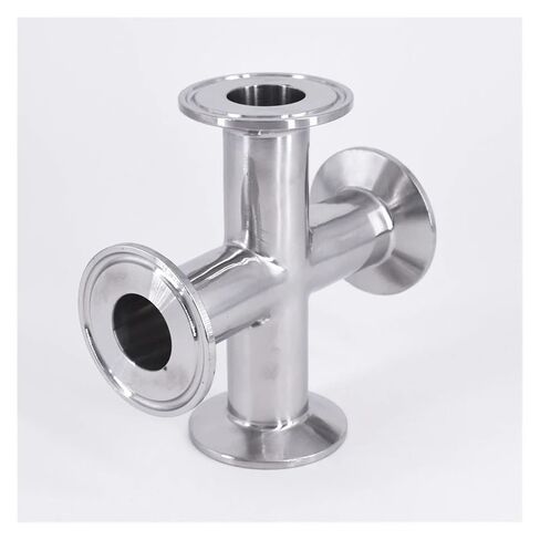 1" 25mm Pipe OD x 1.5" Tri Clamp Cross 4 Ways Splitter SUS 304 Stainless Fitting in Saudi Arabia