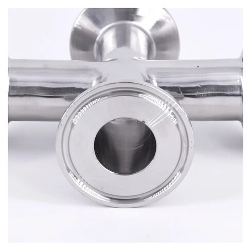 1" 25mm Pipe OD x 1.5" Tri Clamp Cross 4 Ways Splitter SUS 304 Stainless Fitting in Saudi Arabia