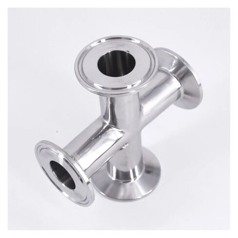 1" 25mm Pipe OD x 1.5" Tri Clamp Cross 4 Ways Splitter SUS 304 Stainless Fitting in Saudi Arabia