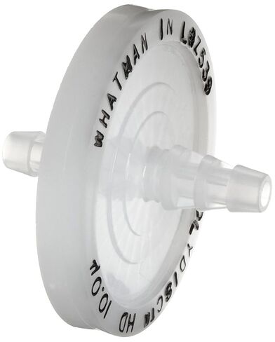 Whatman 6728-5100 Polydisc HD Polypropylene In-line Filter with 1/4"-3/8" Inlet/Outlet Stepped Barb, 10 Micron, 2200mL/min Flow Rate (Pack of 10) in Saudi Arabia