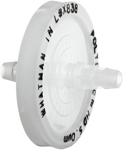 Whatman 6728-5100 Polydisc HD Polypropylene In-line Filter with 1/4"-3/8" Inlet/Outlet Stepped Barb, 10 Micron, 2200mL/min Flow Rate (Pack of 10) in Saudi Arabia