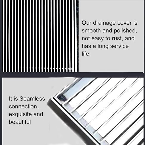 304 Stainless Steel Heavy Duty Bar Grating for Garden Drainage, Metal Gutter Grate Plate, 100x5cm/39.4x2in Sewer Channel Cover in Saudi Arabia