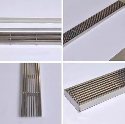 304 Stainless Steel Heavy Duty Bar Grating for Garden Drainage, Metal Gutter Grate Plate, 100x5cm/39.4x2in Sewer Channel Cover in Saudi Arabia