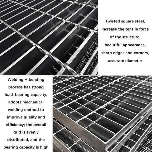 Galvanized Steel Grating - Heavy-Duty Drain Strainer Plate for Garage Channel, Outdoor Rainwater Grate, Rectangular Sewer Cover, Floor Drain Grille (Silver, 50x30x3CM) in Saudi Arabia