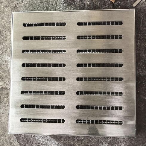 Stainless Steel Square Drain Grate, 3-24 Inch Channel Drain for Floor, Driveway, Deck & Yard, 60x60x3cm (23.6x23.6x1.2in) Water Drainage System in Saudi Arabia