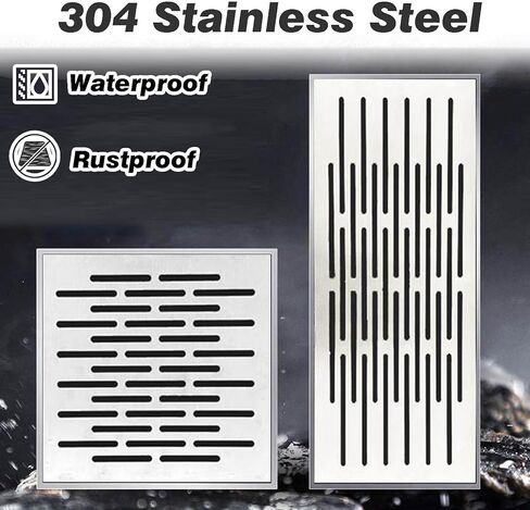 15x15cm Garden Trench Drain Cover with Frame - Concrete Catch Basin Grate for Deck, Patio, Yard, Square Sewer Grate & Garage Floor Drainage Solution in Saudi Arabia