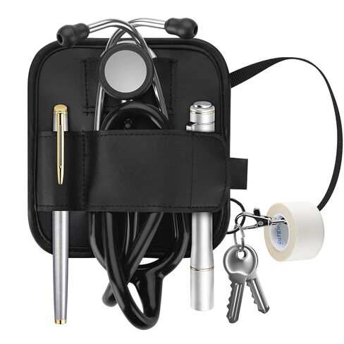 Beautyflier Stethoscope Holder Clip for 3M Littmann & Most Stethoscopes, Premium Leather Stethoscope Hip Holder Portable Holster for Physicians, Nurses, EMT, Medical Nursing Students (Holder Only) in Saudi Arabia