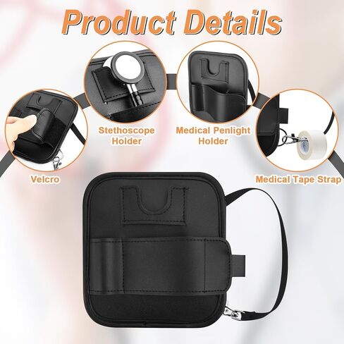 Beautyflier Stethoscope Holder Clip for 3M Littmann & Most Stethoscopes, Premium Leather Stethoscope Hip Holder Portable Holster for Physicians, Nurses, EMT, Medical Nursing Students (Holder Only) in Saudi Arabia