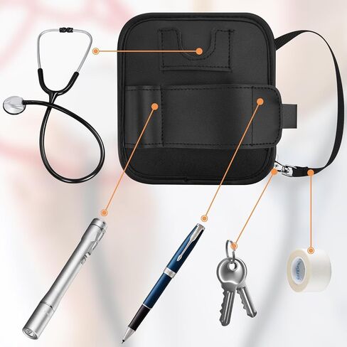 Beautyflier Stethoscope Holder Clip for 3M Littmann & Most Stethoscopes, Premium Leather Stethoscope Hip Holder Portable Holster for Physicians, Nurses, EMT, Medical Nursing Students (Holder Only) in Saudi Arabia