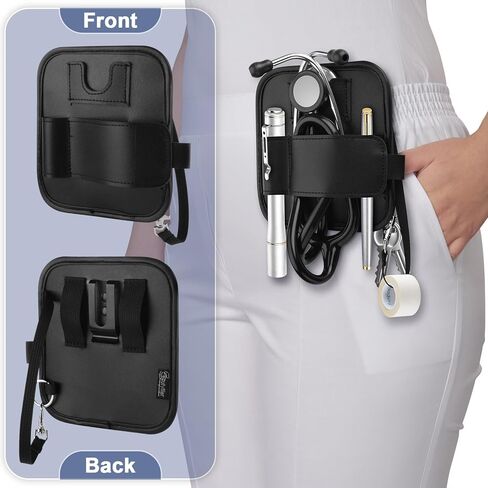 Beautyflier Stethoscope Holder Clip for 3M Littmann & Most Stethoscopes, Premium Leather Stethoscope Hip Holder Portable Holster for Physicians, Nurses, EMT, Medical Nursing Students (Holder Only) in Saudi Arabia