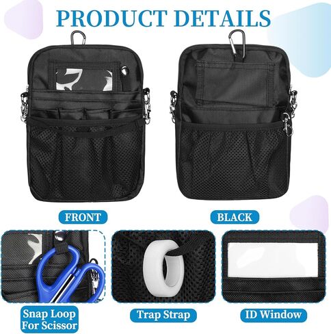 2 Pack Nurse Fanny Pack for Work Waterproof Medical Belt Bag with Multi Pockets Nursing Organizer for Stethoscope Scissors Supplies Nurse Appreciation Gift for Nurses Week Healthcare Workers in Saudi Arabia