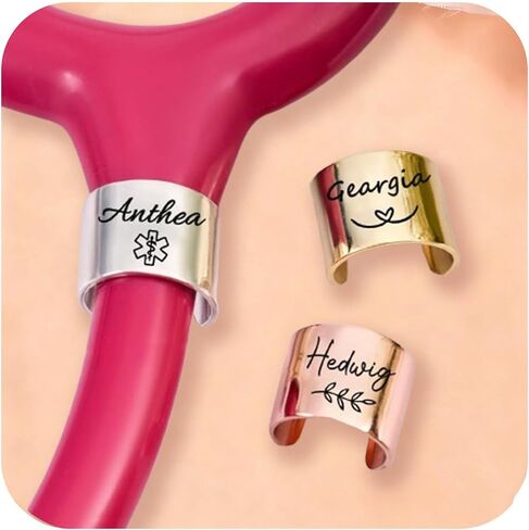 Stethoscope Name Tag Personalized,Custom Stethoscope Charms with Engraved ID tag Accessories Customiezd Nurses Week Gifts for Nurse,Doctor,RN,NP,Medical Professional in Saudi Arabia