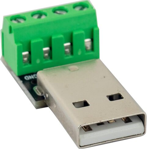 10pcs USB 2.0 Type A Male and Female Breakout Board 4 pins 2.54mm Output with Terminal 3.81mm Connector (Male Plug/Female Plug 5 Pairs) in Saudi Arabia