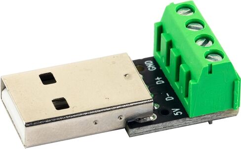 10pcs USB 2.0 Type A Male and Female Breakout Board 4 pins 2.54mm Output with Terminal 3.81mm Connector (Male Plug/Female Plug 5 Pairs) in Saudi Arabia