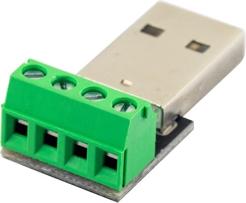 10pcs USB 2.0 Type A Male and Female Breakout Board 4 pins 2.54mm Output with Terminal 3.81mm Connector (Male Plug/Female Plug 5 Pairs) in Saudi Arabia