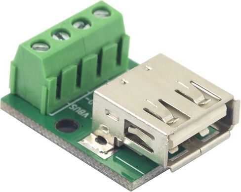 10pcs USB 2.0 Type A Male and Female Breakout Board 4 pins 2.54mm Output with Terminal 3.81mm Connector (Male Plug/Female Plug 5 Pairs) in Saudi Arabia