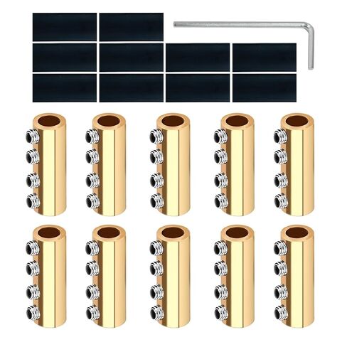 10 Pcs 6 AWG 80A Gauge Wire Connectors Nut Kit with 40 Pcs Screws, 10 Pcs Heat Shrink Tube and Wrench, 80A Quick Terminal for Splicing and Wiring, Circuit Connector in Saudi Arabia