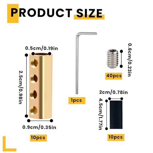 10 Pcs 6 AWG 80A Gauge Wire Connectors Nut Kit with 40 Pcs Screws, 10 Pcs Heat Shrink Tube and Wrench, 80A Quick Terminal for Splicing and Wiring, Circuit Connector in Saudi Arabia
