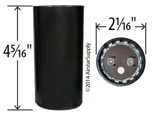 USA Start Capacitor 378-455 uF MFD 220 or 250 VAC Universal Replacement in Saudi Arabia