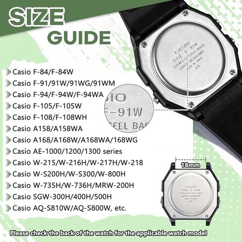 2 Pack Nylon Bands Compatible with Casio F-84/F-91W/F-94/A158/A168, Casio F-105/F-108, Solo Loop Soft Strap for Casio AE-1000 Series in Kuwait