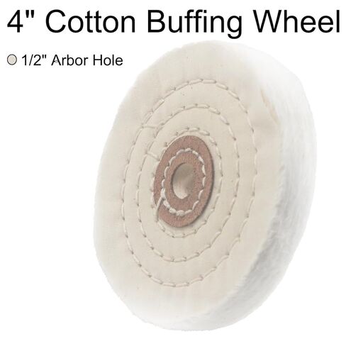 4'' Cotton Buffing Wheels, 4 Pcs 1/2'' Arbor Hole Abrasive Buffing Polishing Wheel for Jewelry, Jade, Aluminum. fits Bench Grinder, Die Grinder in Saudi Arabia