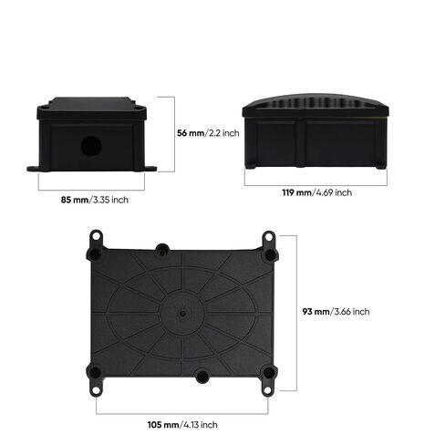 صندوق مقاوم للماء خارجي Shine Decor IP67، صندوق توصيل كهربائي 1IN/2Out، غلاف إلكتروني لوصلات الكابلات in Kuwait