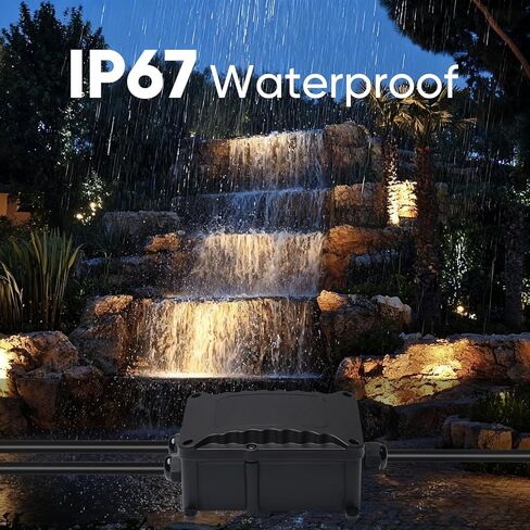 صندوق مقاوم للماء خارجي Shine Decor IP67، صندوق توصيل كهربائي 1IN/2Out، غلاف إلكتروني لوصلات الكابلات in Kuwait