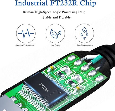 كابل محول واجهة USB إلى DMX مع شريحة FT232RNL يدعم Freestyler/QLC+/ Dmxcontrol/Soundswitch/Lightkey/Lightjams (10FT/3M) in Kuwait