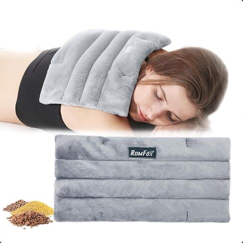 وسادة تسخين قابلة للاستخدام في الميكروويف من رومفوكس لتخفيف الآلام، حرارة رطبة للتشنجات والعضلات والمفاصل والظهر والرقبة والكتفين، وسادة ضغط حراري، للعلاج الساخن والبارد (11.8 * 5.9 غير معطرة) in Kuwait