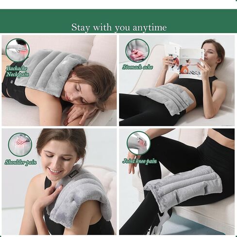 وسادة تسخين قابلة للاستخدام في الميكروويف من رومفوكس لتخفيف الآلام، حرارة رطبة للتشنجات والعضلات والمفاصل والظهر والرقبة والكتفين، وسادة ضغط حراري، للعلاج الساخن والبارد (11.8 * 5.9 غير معطرة) in Kuwait