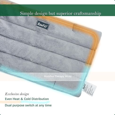 وسادة تسخين قابلة للاستخدام في الميكروويف من رومفوكس لتخفيف الآلام، حرارة رطبة للتشنجات والعضلات والمفاصل والظهر والرقبة والكتفين، وسادة ضغط حراري، للعلاج الساخن والبارد (11.8 * 5.9 غير معطرة) in Kuwait