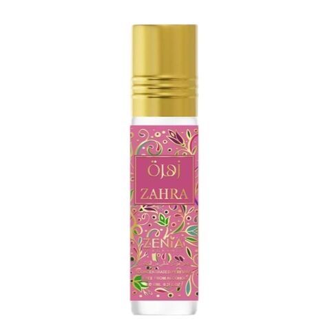 Zenia Zahra Perfume Oil Roll-On – 6ml / 0.2oz | Long Lasting Alcohol-Free Sweet Floral Gourmand Fragrance Oil with Orchid, Vanilla & Musk in Kuwait