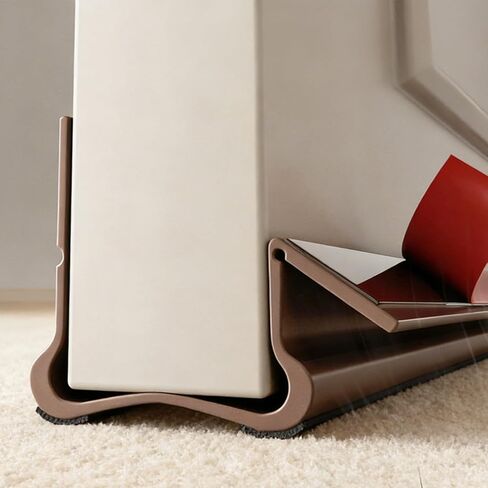 36" Under Door Draft Stopper, Draft Stopper for Bottom of Door, Weather Stripping for Doors, Self-Adhesive Door Seal for Sound, Cold, Moisture(White) in Kuwait