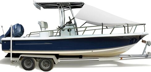 SavvyCraft T-Top Bow Shade, UV Protection Extension 600D Marine Grade Polyester T-Top Boat Bow Area Sun Shade in Saudi Arabia