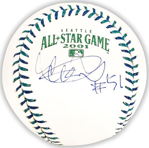 Ichiro Suzuki Autographed Official 2001 All Star Game Logo Game Baseball Seattle "#51" IS Holo in Saudi Arabia